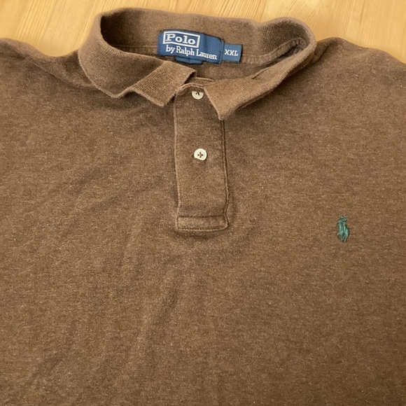 Polo Mens XXL Short sleeve brown Henley - Picture 3 of 3